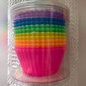 Silicone Rainbow Cupcake Liners - Assorted Colors